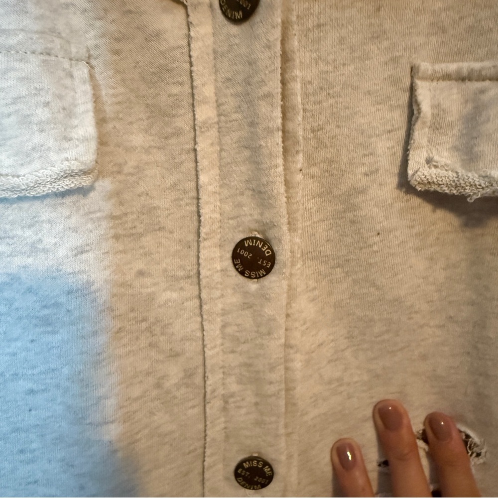 Miss Me Oversized Plaid Patchwork Button-Up Shirt - image 5